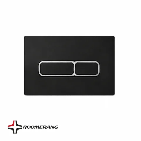 Luster flush button - black chrome