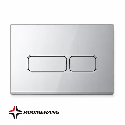Luster flush button - matte chrome