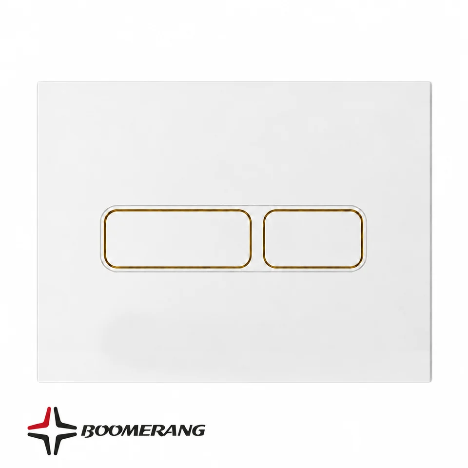 Luster flush button - white gold