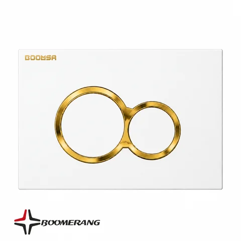 Glitter flush button - white gold