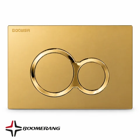 Glitter flush button - matte gold