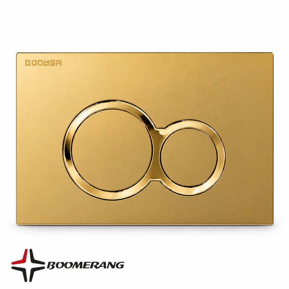 Glitter flush button - matte gold