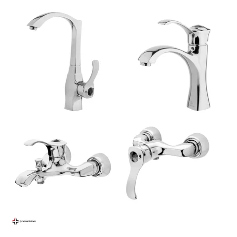 Crystal 4-Piece Faucet Set