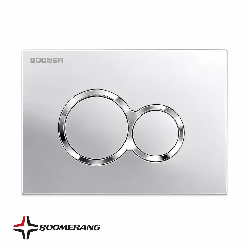 Glitter flush button - chrome